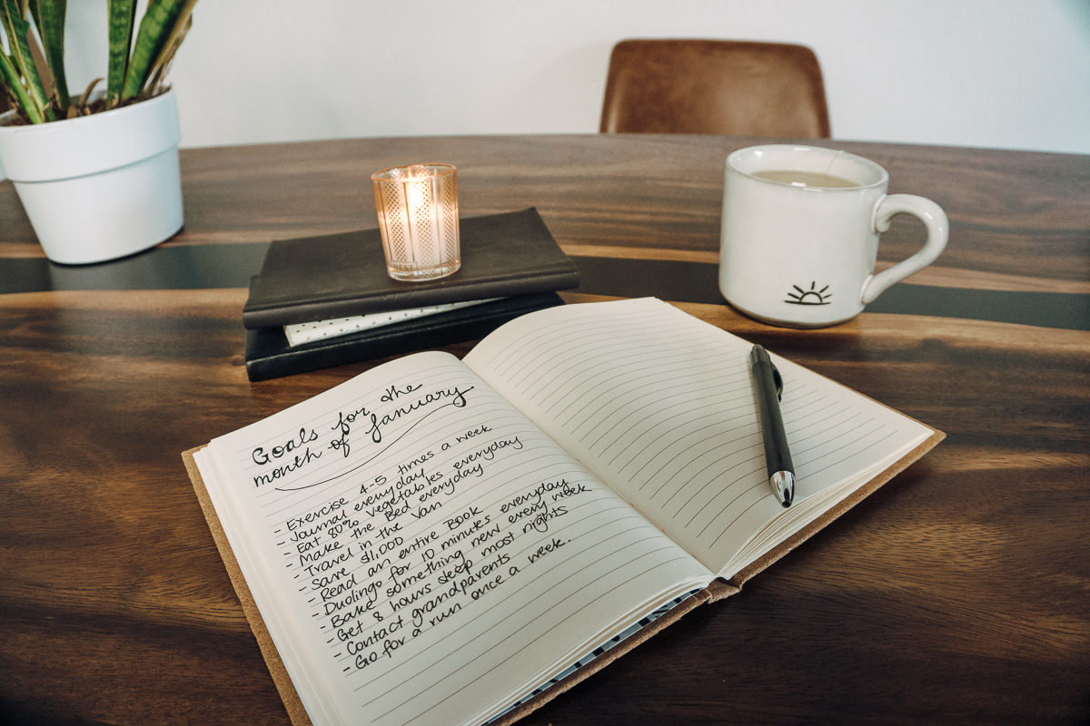 Journal on the table